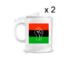 "PANAFRICAN FLAG BLACK POWER" by A-FREE-CAN.COM - (Mugs)