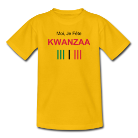 T-SHIRT, Unisex: "A-FREE-CAN Kwanzaa" by A-FREE-CAN.COM
