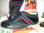 Chaussures sportwear / Casual footwear : Basket NOIR avec bandeau Vert, Noir, Rouge