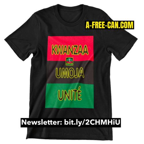 "BENDERE KWANZAA UMOJA v1" by A-FREE-CAN - (T-SHIRT for Men)