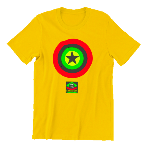 "AFRICAN DEFENDER Black Star RBG 1" by A-FREE-CAN.COM (T-SHIRT for Men)