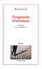 "FRAGMENTS D'ERRANCES" par Barnabé LAYE - (Livre, Poésie)