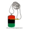 BIJOUX, pendentif avec médaille rectangle: "DRAPEAU PANAFRICAIN" by A-FREE-CAN.COM