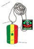 BIJOUX, pendentif avec médaillon rectangle: "DRAPEAU SENEGAL"