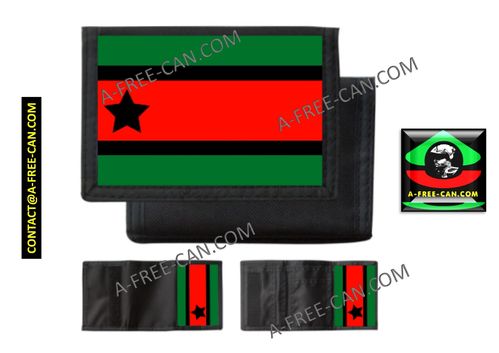 Wallet: "GUADELOUPE FLAG v1B" by A-FREE-CAN.COM