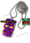 JEWELRY, pendant with cr rectangle medal: "MALAKASI" by A-FREE-CAN.COM