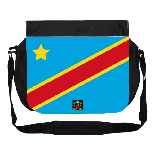 "DRAPEAU CONGO KINSHASA FLAG (vB1)" by A-FREE-CAN.COM - (GRAND Sac à bandoulière)