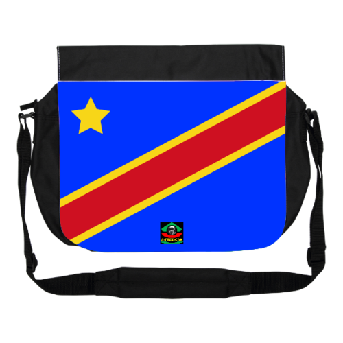 "DRAPEAU CONGO KINSHASA (vB2)" by A-FREE-CAN.COM - (Grand Sac à bandoulière)