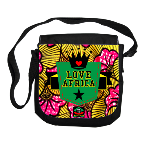 "KIVITA CROWNED LOVE AFRICA BLACK STAR" by A-FREE-CAN.COM - (Petit Sac)