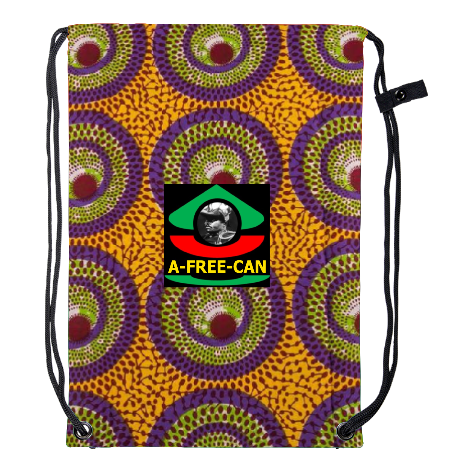 Drawstring Backpack: "WAX KAMANGA" by A-FREE-CAN.COM