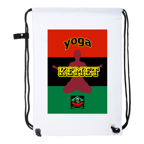 Drawstring Backpack: "YOGA KEMET RBG v1" by A-FREE-CAN.COM
