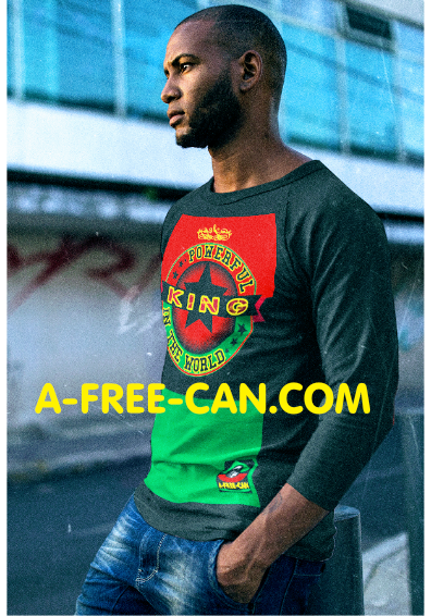 "POWERFUL KING IN THE WORLD vR3K" by A-FREE-CAN.COM - (T-Shirt Raglan pour Hommes)