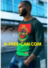 "POWERFUL KING IN THE WORLD vR3K" by A-FREE-CAN.COM - (T-Shirt Raglan pour Hommes)