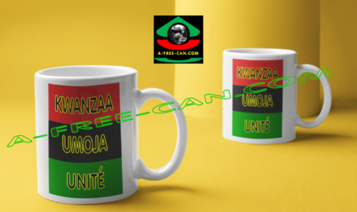 "BENDERE KWANZAA UMOJA v1" by A-FREE-CAN.COM - (Pack de 2 Mugs)