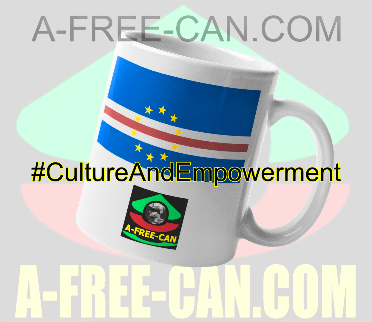 "CABO VERDE v2" by A-FREE-CAN.COM - (Mug Flag)