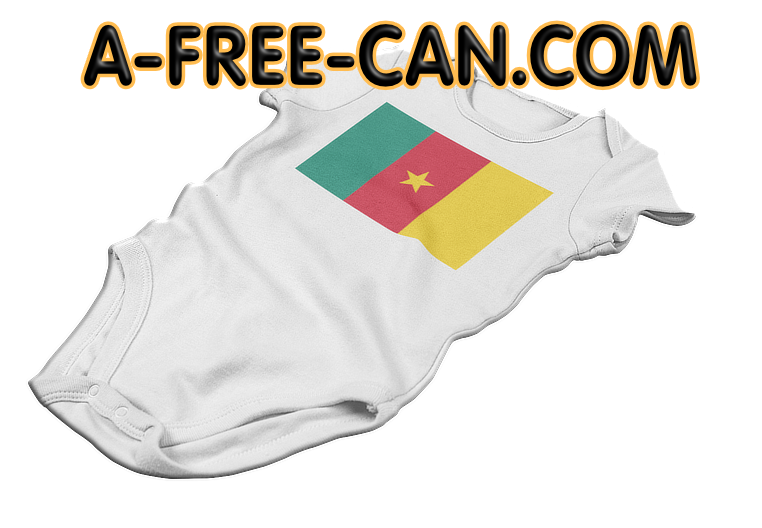 BODY pour Bébé: "DRAPEAU CAMEROUN v1" by A-FREE-CAN.COM
