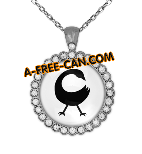"ADINKRA SANKOFA vSLXS" by A-FREE-CAN.COM - (BIJOUX, Collier CABOCHON Rond)