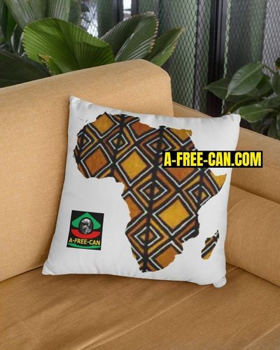 HOME DECOR, Pillow: "AFRICA BOGOLAN v1" by A-FREE-CAN.COM